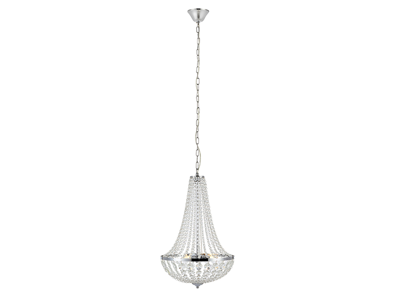 Lampa wisząca Granso3-punktowa metalowa srebrna 27074