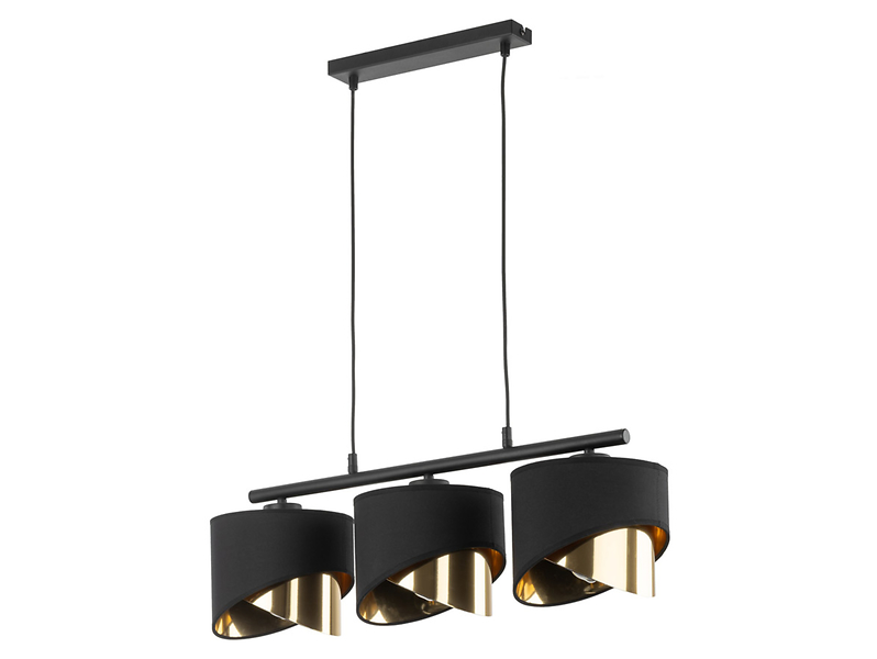 Lampa wisząca Grant 3-punktowa czarno-złota 87174