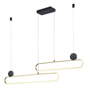 Lampa wisząca GRANT czarno-złota LED 54W biały zmienny 6500lm IP20 Trio 1027173 Lampa wisząca GRANT czarno-złota LED 54W biały zmienny 6500lm IP20 Trio 1027173