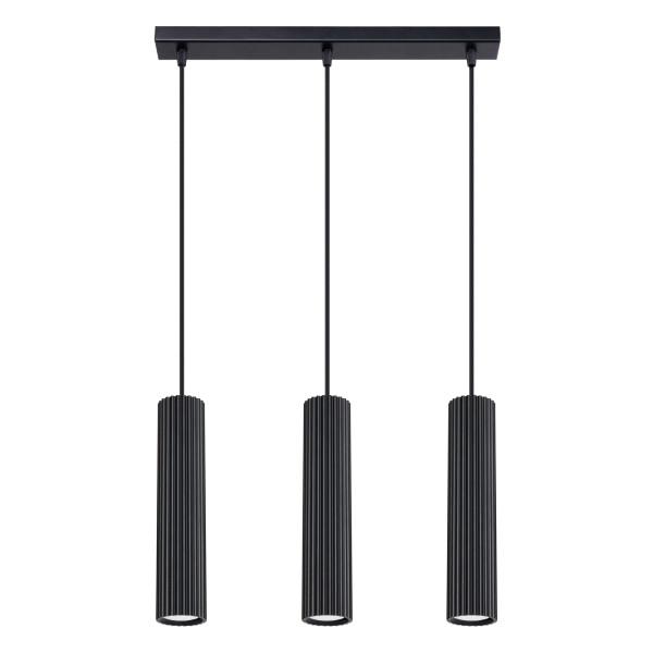 Lampa wisząca GRAVIO czarna 3xGU10x10W wym:98x45x6,5cm IP20 Pure Lume 1019071
