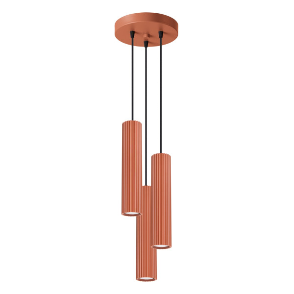 Lampa wisząca GRAVIO ochra czerwono-czarna 3xGU10x10W IP20 Pure Lume 1019430