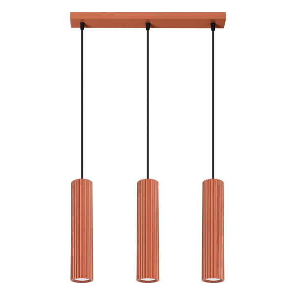 Lampa wisząca GRAVIO ochra czerwono-czarna 3xGU10x10W IP20 Pure Lume 1019299