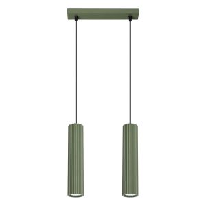 Lampa wisząca GRAVIO zielony oliwkowo-czarna 2xGU10x10W IP20 Pure Lume 1019003