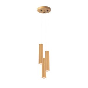 Lampa wisząca GRAVIO złota 3xGU10x10W wym:108×19,5×19,5cm IP20 Pure Lume 1019165