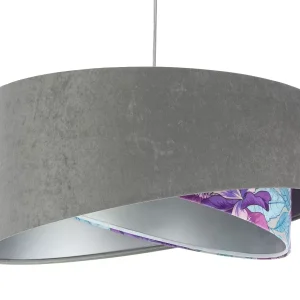 Lampa wisząca GRAY FLOWER szara/srebrna 432631 Lampa wisząca GRAY FLOWER szara/srebrna 432631