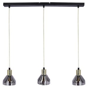 Lampa wisząca Gregory 3-punktowa szklana szara 524311 Lampa wisząca Gregory 3-punktowa szklana szara 524311