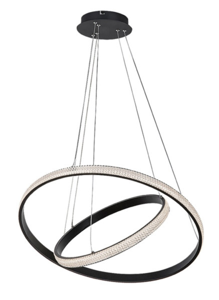 Lampa wisząca GRETE czarno-biała LED 60W biały ciepły 3450lm IP20 Rabalux 990409