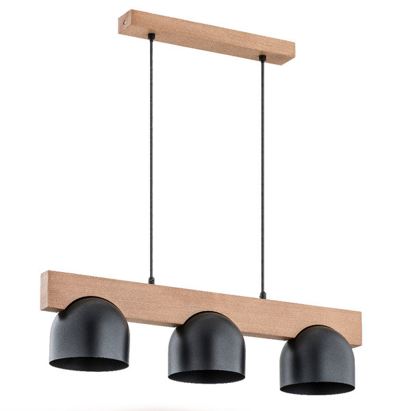 Lampa wisząca GROS jasne drewno 3xE27x15W wym:70x70x15cm IP20 Alfa 1025745