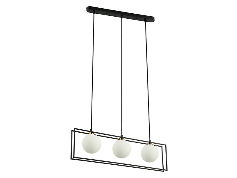 Lampa wisząca Grosetta 3-punktowa stalowa czarna 45618