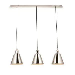 Lampa wisząca HAL niklowa 3xE27x20W wym:173x73x17cm IP20 Endon 1023004 Lampa wisząca HAL niklowa 3xE27x20W wym:173x73x17cm IP20 Endon 1023004