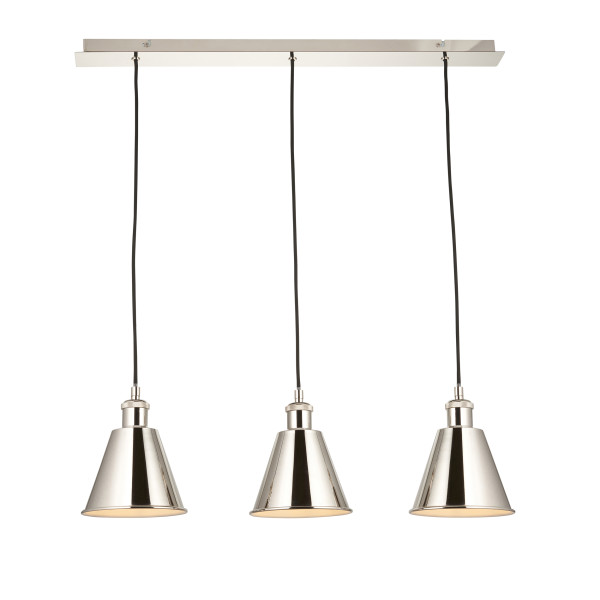 Lampa wisząca HAL niklowa 3xE27x20W wym:173x73x17cm IP20 Endon 1023004