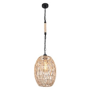 Lampa wisząca Halia metalowa beżowo-czarna 42650 Lampa wisząca Halia metalowa beżowo-czarna 42650