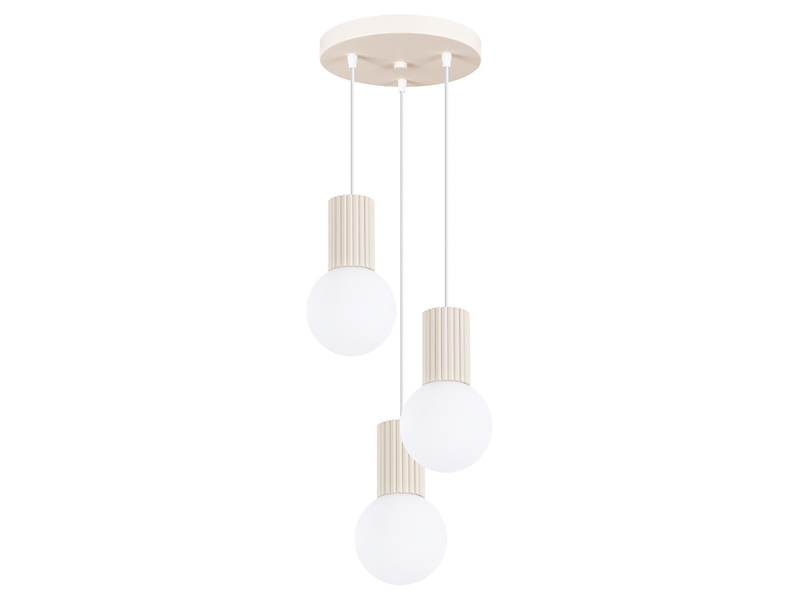 Lampa wisząca Halo 3-punktowa aluminiowa beżowa 761399