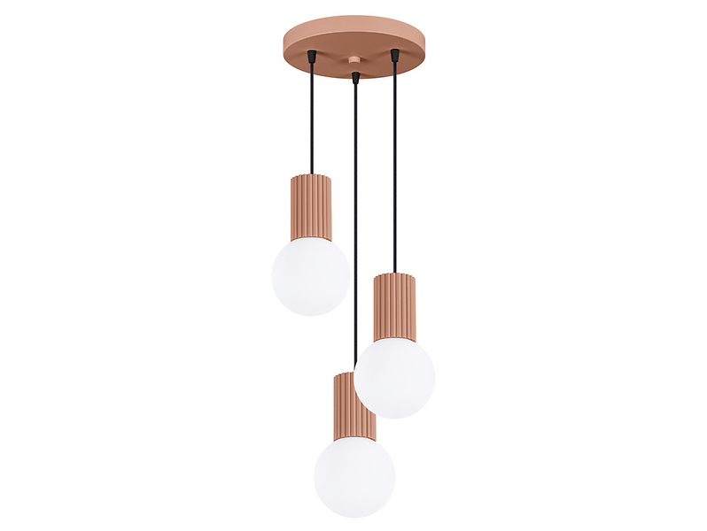 Lampa wisząca Halo 3-punktowa aluminiowa brązowa 761414