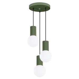 Lampa wisząca Halo 3-punktowa aluminiowa zielona 761404 Lampa wisząca Halo 3-punktowa aluminiowa zielona 761404