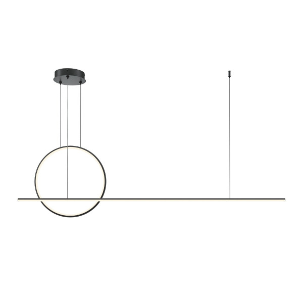 Lampa wisząca HALO czarno-biała LED 40W 3000-4000K 3400lm Maytoni 1019206
