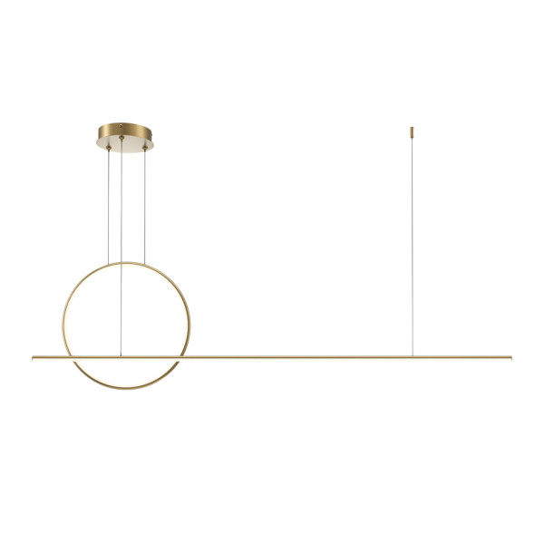 Lampa wisząca Halo mosiężna LED 2x40W Ciepła biel 2100lm Maytoni 836090