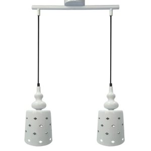 Lampa wisząca HAMP 2x60w e27 biały 800699 Lampa wisząca HAMP 2x60w e27 biały 800699