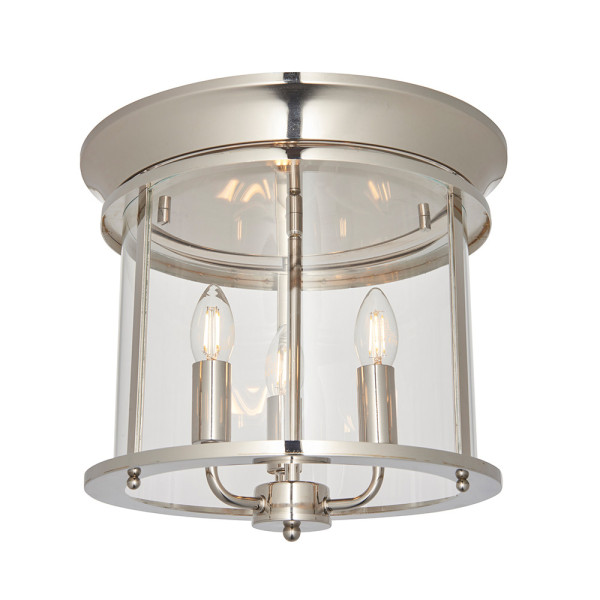 Lampa wisząca HAMPWORTH niklowa 3xE14x15W wym:30,5x35,7x35,7cm IP20 Endon 1030311
