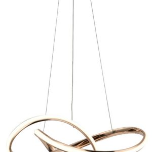 Lampa wisząca Hannah różowe złoto-biała LED 1x36W 4000K 2880lm Reality 846492