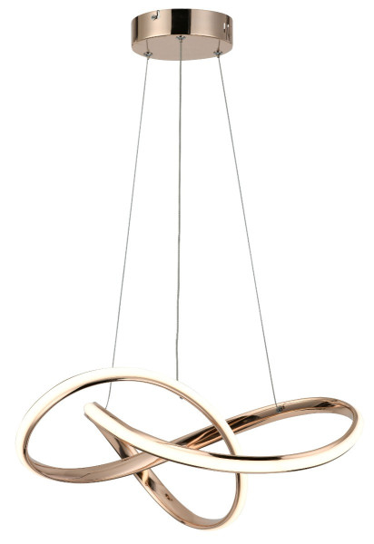 Lampa wisząca Hannah różowe złoto-biała LED 1x36W 4000K 2880lm Reality 846492