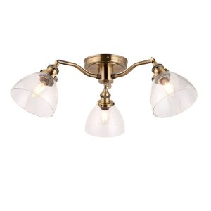 Lampa wisząca HANSEN antyczna mosiężna 3xE14x15W wym:16x70x70cm IP20 Endon 1027371 Lampa wisząca HANSEN antyczna mosiężna 3xE14x15W wym:16x70x70cm IP20 Endon 1027371