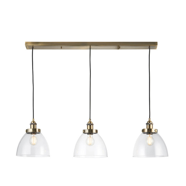 Lampa wisząca HANSEN antyczna mosiężna 3xE27x20W IP20 Endon 1025617