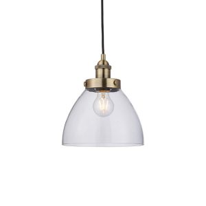 Lampa wisząca HANSEN antyczny mosiądz 1xE27x40W Endon 1025659