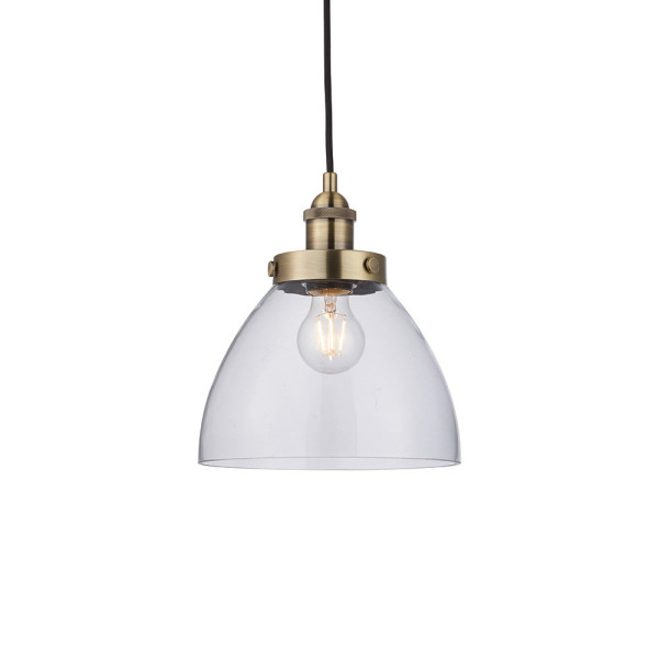 Lampa wisząca HANSEN antyczny mosiądz 1xE27x40W Endon 1025659