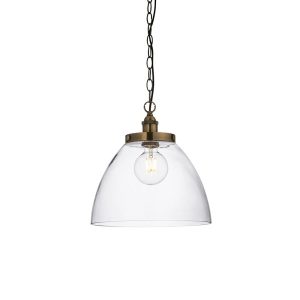 Lampa wisząca HANSEN GRAND antyczna mosiężna 1xE27x20W IP20 Endon 1026988