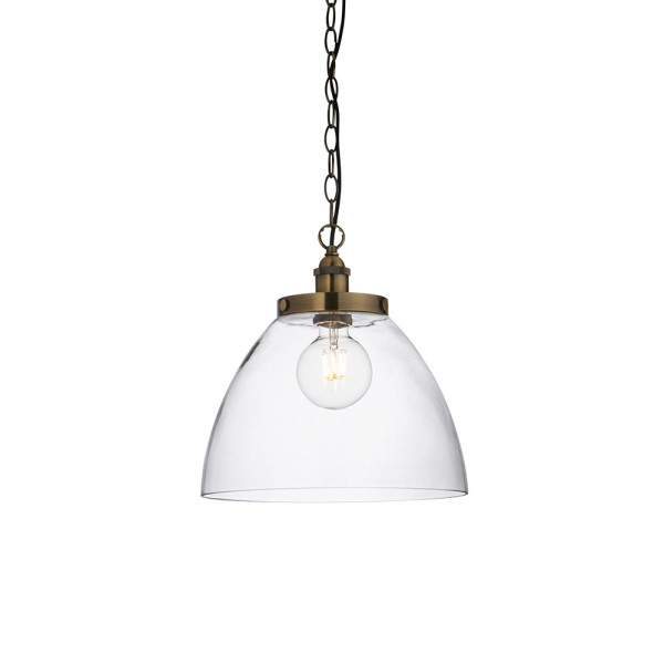 Lampa wisząca HANSEN GRAND antyczna mosiężna 1xE27x20W IP20 Endon 1026988