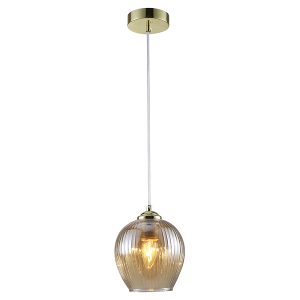 Lampa wisząca Hansen stalowa złota 190820