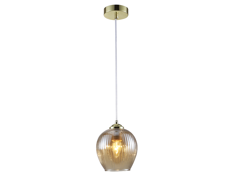 Lampa wisząca Hansen stalowa złota 190820