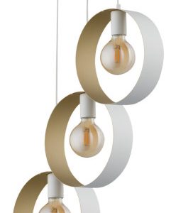 Lampa wisząca Happy biało-złota 3xE27x15W IP20 Sigma Lighting 1026978