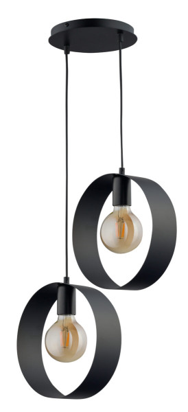 Lampa wisząca Happy czarna 2xE27x15W wym:100x38x20cm IP20 Sigma Lighting 1025692