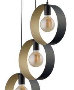 Lampa wisząca Happy czarno-złota 3xE27x15W IP20 Sigma Lighting 1025743 Lampa wisząca Happy czarno-złota 3xE27x15W IP20 Sigma Lighting 1025743