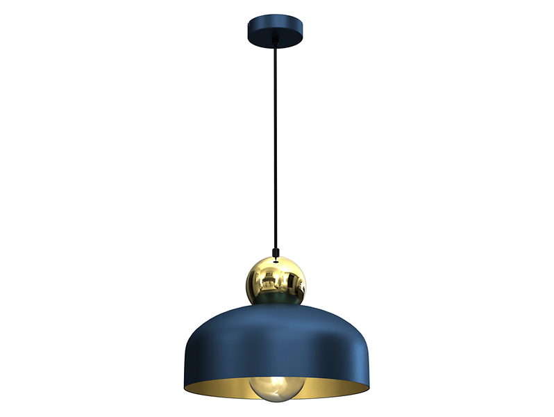 Lampa wisząca Harald metalowa granatowo-złota 45083