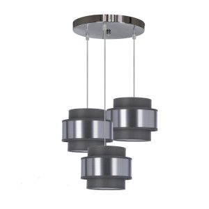 Lampa wisząca Hare czarna-srebrna 3xE27x60W Candellux 991614 Lampa wisząca Hare czarna-srebrna 3xE27x60W Candellux 991614