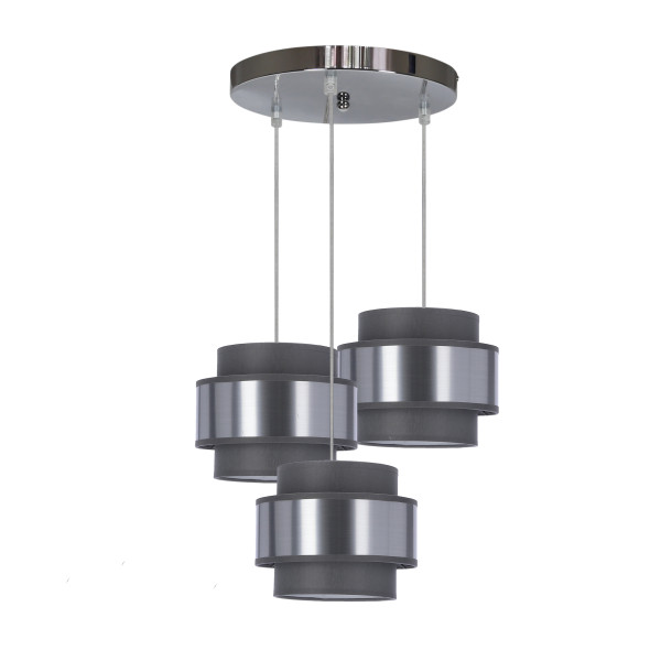 Lampa wisząca Hare czarna-srebrna 3xE27x60W Candellux 991614