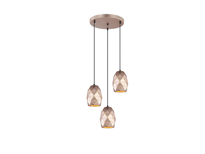 Lampa wisząca Harley 35 cm 3-punktowa stalowa złota 34931