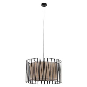 Lampa wisząca Harmony Nature 3-punktowa tkaninowa czarna 266203 Lampa wisząca Harmony Nature 3-punktowa tkaninowa czarna 266203