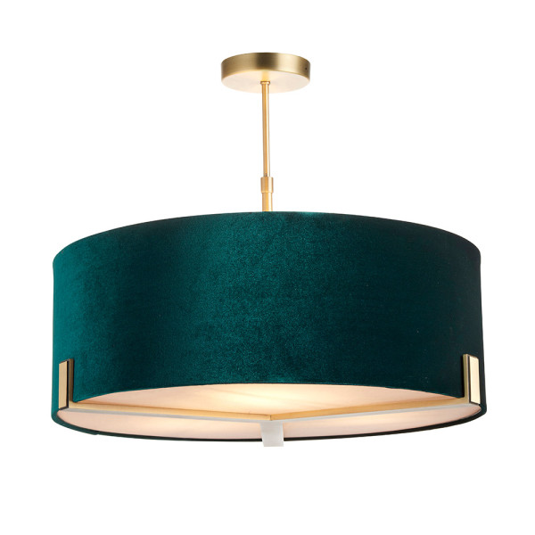 Lampa wisząca HAYFIELD zielona 3xE27x20W wym:49x56,6x56,6cm IP20 Endon 1025668