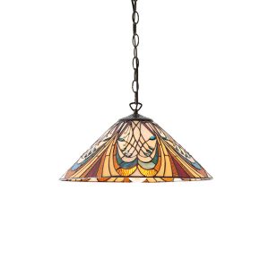 Lampa wisząca HECTOR artystyczna brązowa 1xE27x40W IP20 Tiffany 1026867 Lampa wisząca HECTOR artystyczna brązowa 1xE27x40W IP20 Tiffany 1026867
