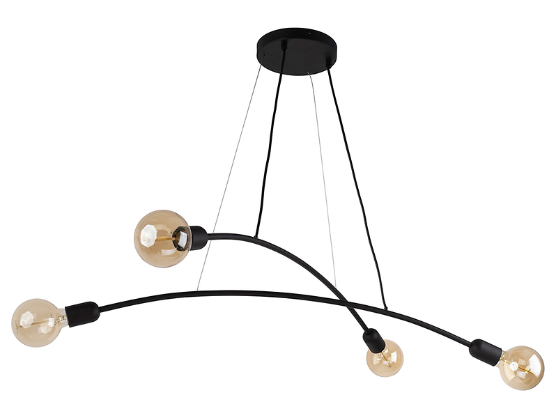 Lampa wisząca Helix 4-punktowa metalowa czarna 32399