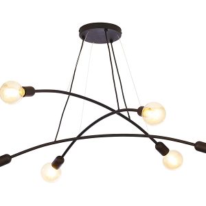 Lampa wisząca Helix 6-punktowa metalowa czarna 32398 Lampa wisząca Helix 6-punktowa metalowa czarna 32398