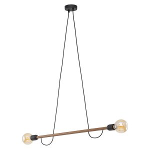 Lampa wisząca Helix Wood 2-punktowa drewniana brązowa 296130 Lampa wisząca Helix Wood 2-punktowa drewniana brązowa 296130
