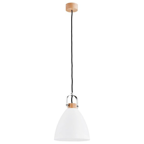 Lampa wisząca HERMINA czarna-jasne drewno 1xE27x15W IP20 Alfa 1025778