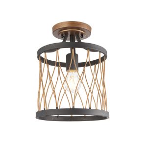 Lampa wisząca HESTON druciana czarno-brązowa 1xE27x40W IP20 Endon 1029968 Lampa wisząca HESTON druciana czarno-brązowa 1xE27x40W IP20 Endon 1029968