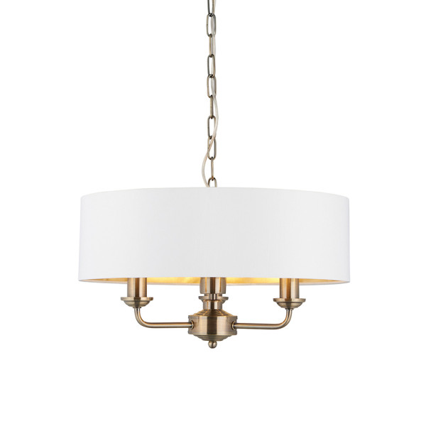 Lampa wisząca HIGHCLERE antyczna mosiężna 3xE14x15W IP20 Endon 1025558