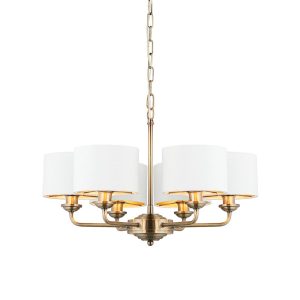Lampa wisząca HIGHCLERE antyczna mosiężna 6xE14x15W IP20 Endon 1025491 Lampa wisząca HIGHCLERE antyczna mosiężna 6xE14x15W IP20 Endon 1025491